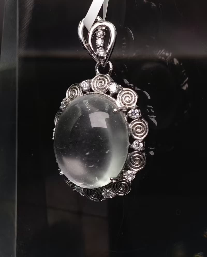 寶麗金珠寶-天然水沫子白鋼墜