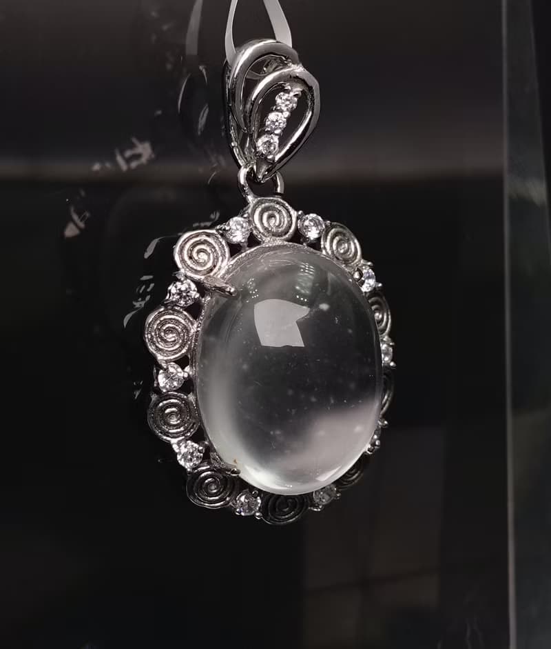寶麗金珠寶-天然水沫子白鋼墜