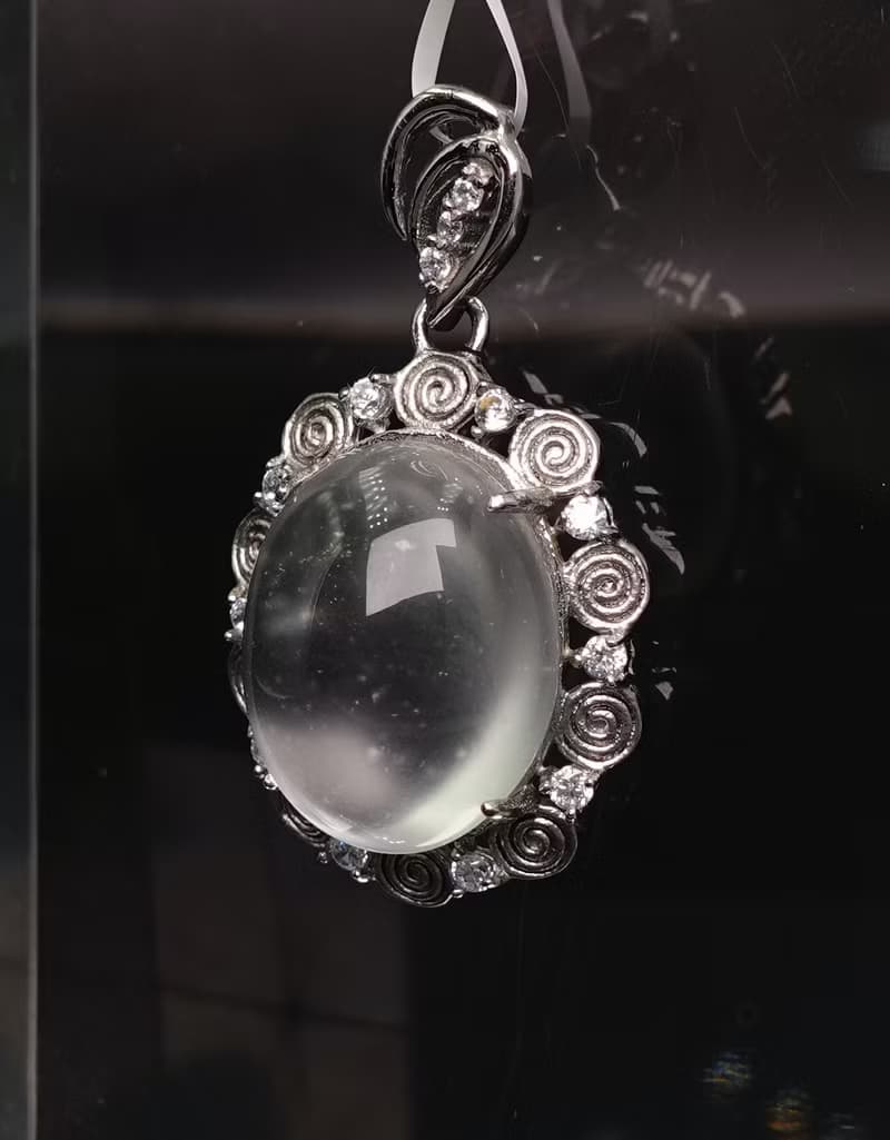 寶麗金珠寶-天然水沫子白鋼墜