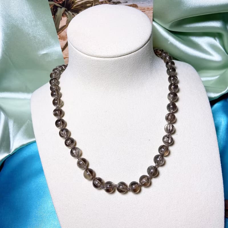 【西洋古董飾品】TRIFARI 質感透深棕色澤 圓珠 項鍊