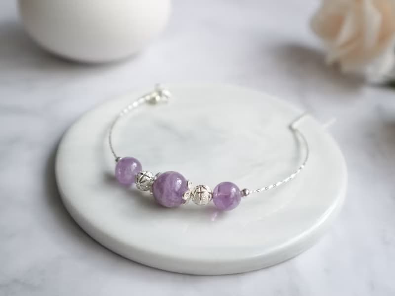 【Amethyst Series】原創DIY手環 薰衣草紫水晶925純銀手鍊