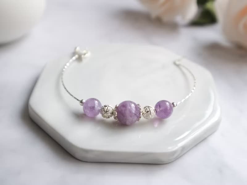 【Amethyst Series】原創DIY手環 薰衣草紫水晶925純銀手鍊