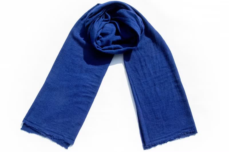 喀什米爾Cashmere/羊絨圍巾/純羊毛圍巾披巾/戒指絨披肩-藍色深海