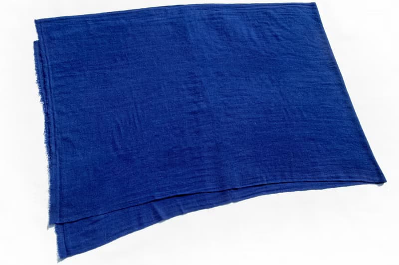 喀什米爾Cashmere/羊絨圍巾/純羊毛圍巾披巾/戒指絨披肩-藍色深海