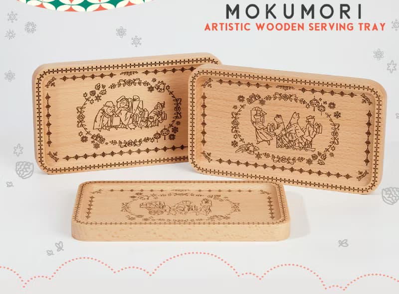 木製藝術木盤套裝組合 - MokuMori 聖誕系列