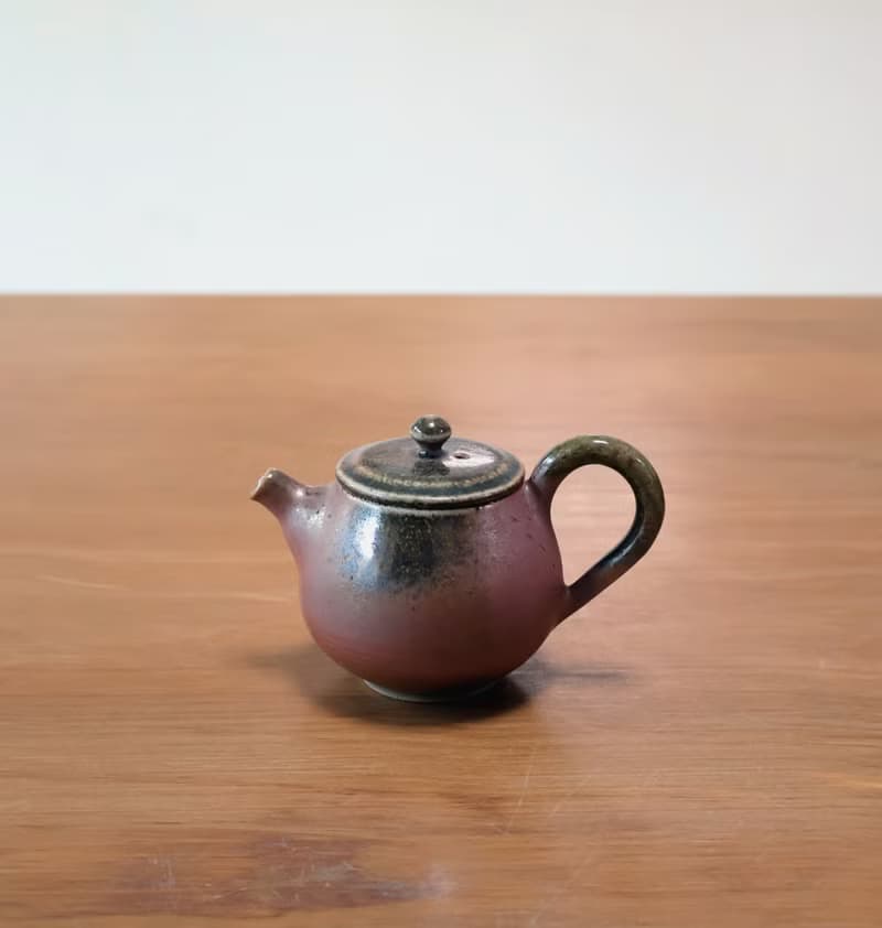 朱泥 柴燒陶手工小茶壺