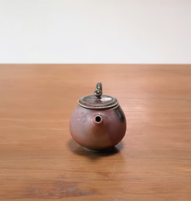 朱泥 柴燒陶手工小茶壺