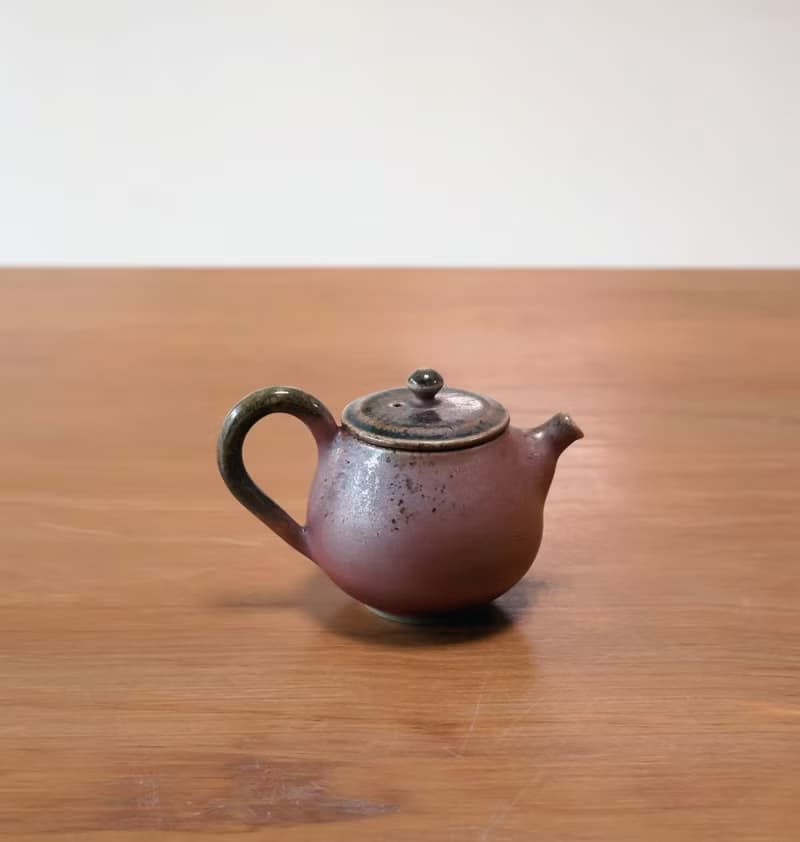 朱泥 柴燒陶手工小茶壺