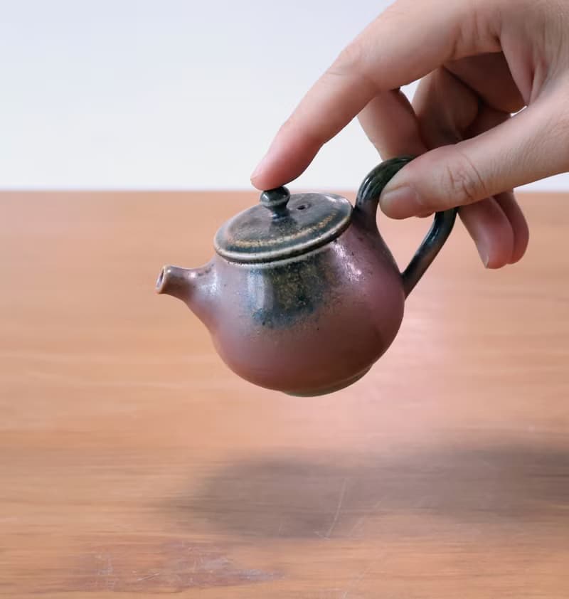 朱泥 柴燒陶手工小茶壺