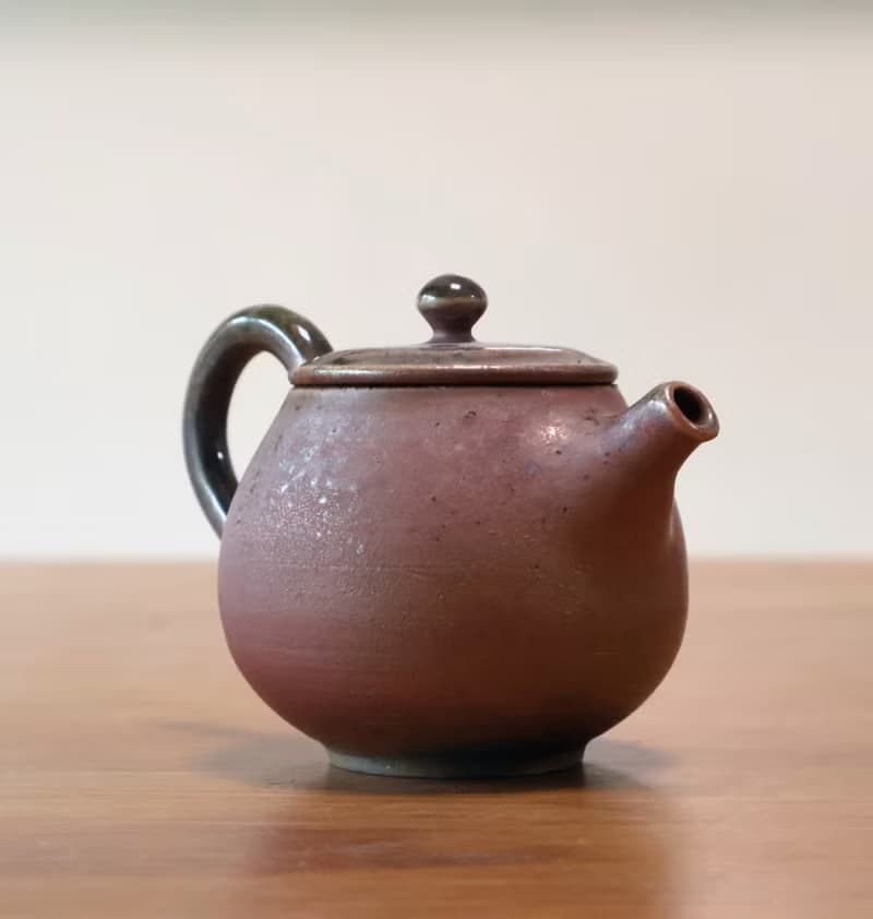 朱泥 柴燒陶手工小茶壺