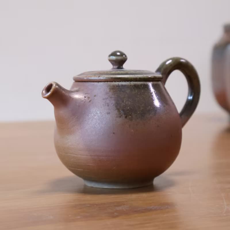 朱泥 柴燒陶手工小茶壺