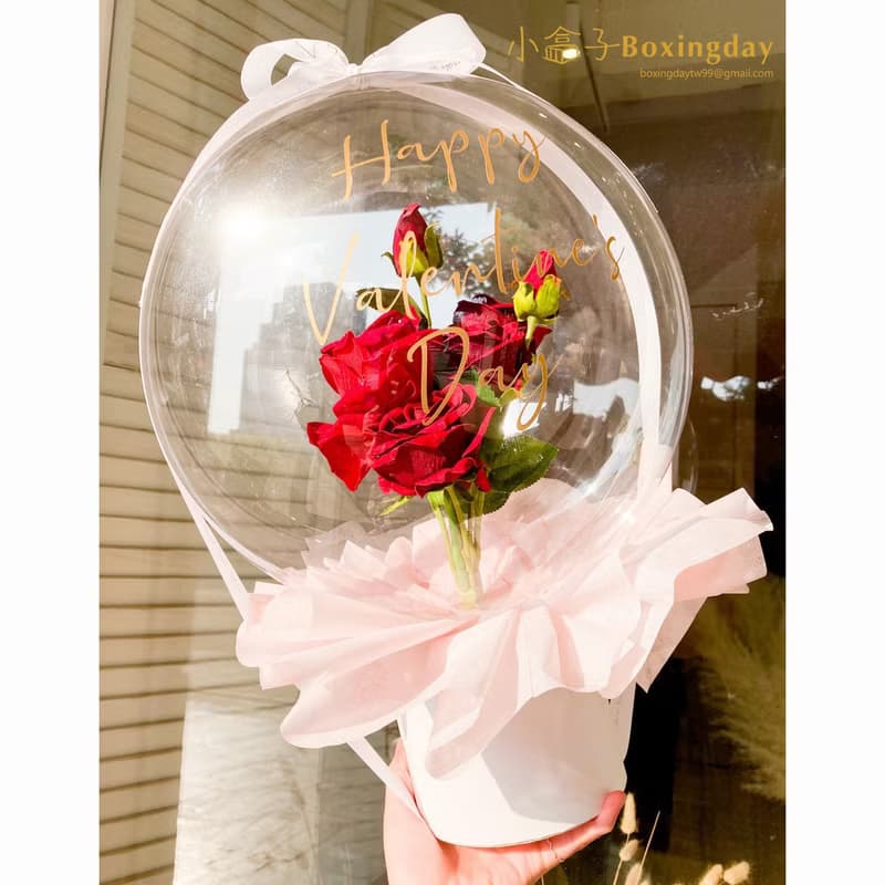 氣球花束禮盒(紅玫瑰花束)_母親節禮物/畢業禮物/生日/告白氣球