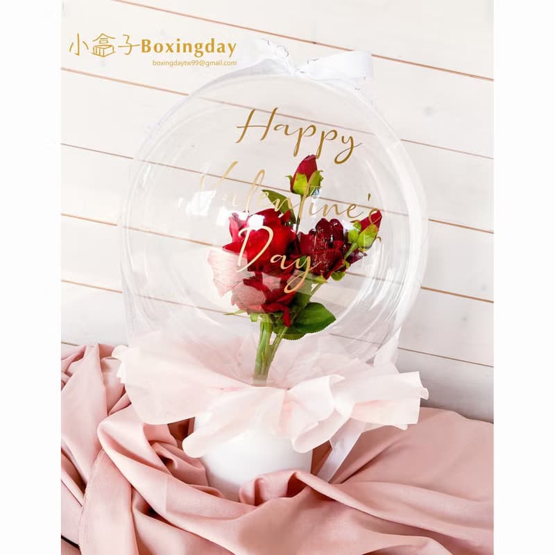 氣球花束禮盒(紅玫瑰花束)_母親節禮物/畢業禮物/生日/告白氣球
