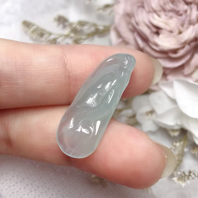 冰種翡翠巧雕如魚得水 | 天然緬甸A貨翡翠 | 送禮