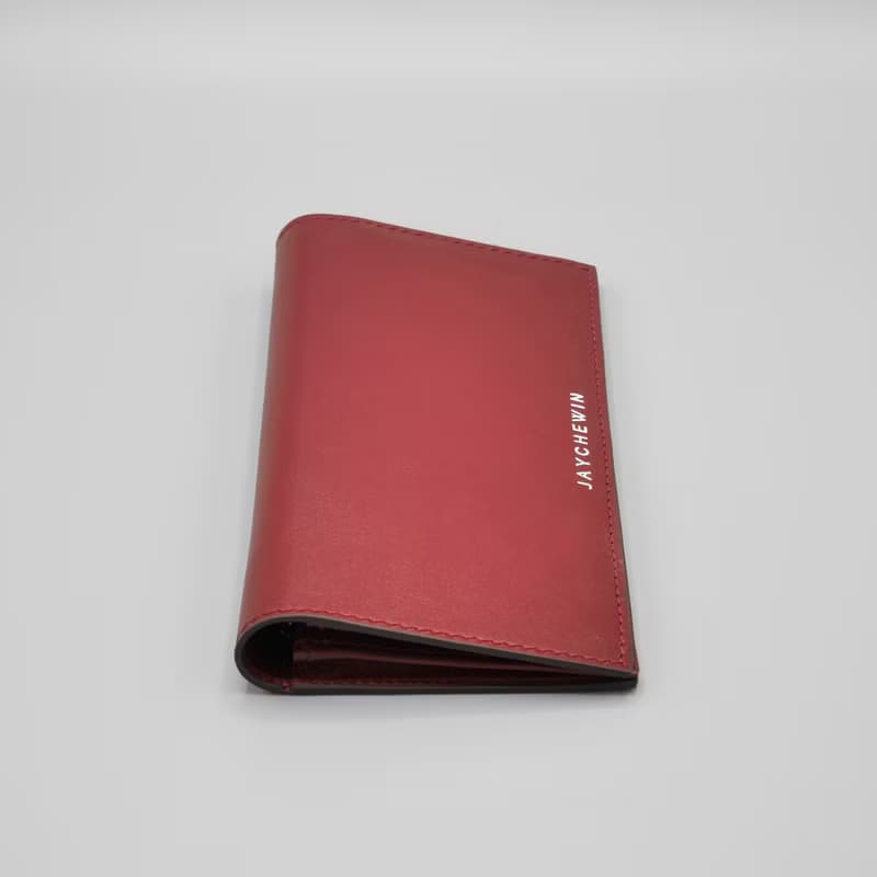 錢包真皮長夾錢包 / Long Flat Wallet / Burgundy Red