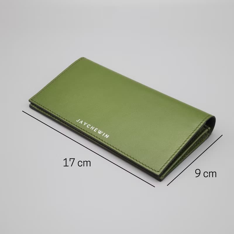 錢包真皮長夾錢包 / Long Flat Wallet / Burgundy Red