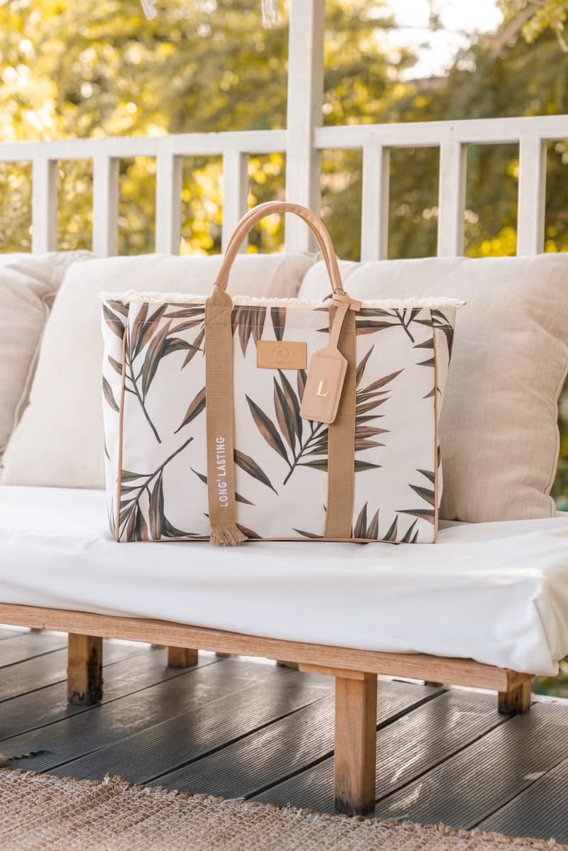 Daydreaming Oversized Canvas Leather Weekender Bag - Limited Wild Prints (Blanc)