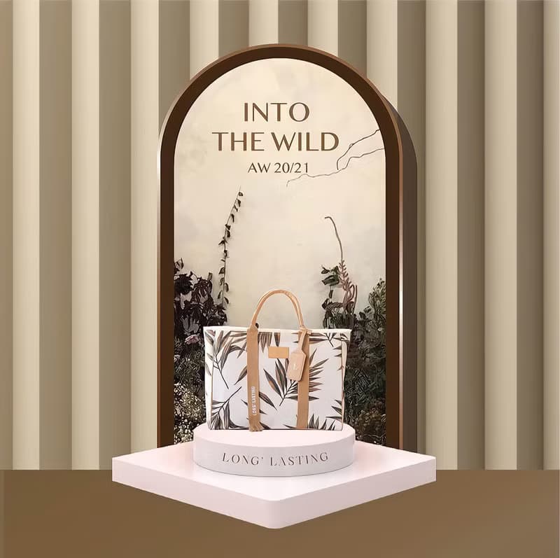 Daydreaming Oversized Canvas Leather Weekender Bag - Limited Wild Prints (Blanc)