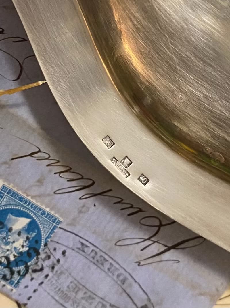 路易十五風格 花型厚鍍銀大盤