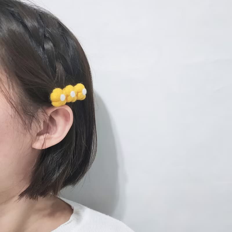 【手作羊毛氈】眾多可愛絨毛手工髮夾造型髮夾