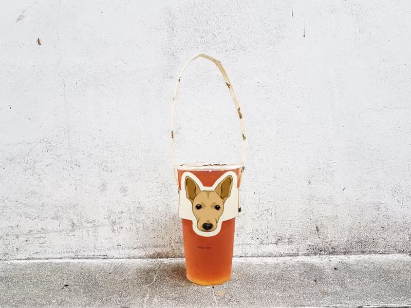 台灣犬 / 米克斯 4色 造型隨行飲料杯套提袋 飲料提袋