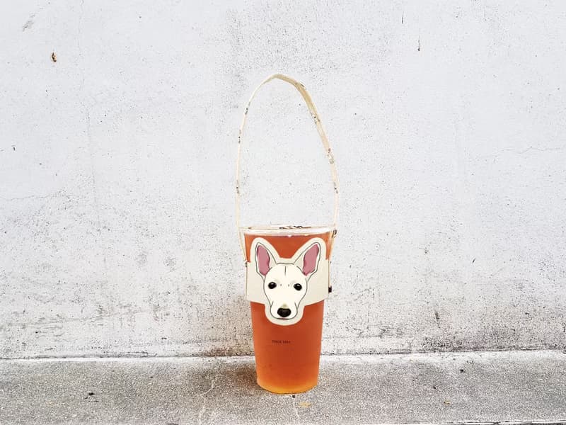 台灣犬 / 米克斯 4色 造型隨行飲料杯套提袋 飲料提袋