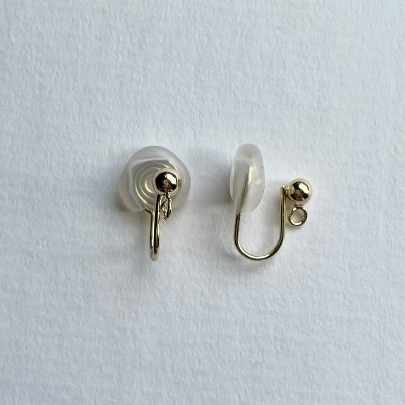 耳飾 • 茶夫人 • 天然白水晶 • 14kgf