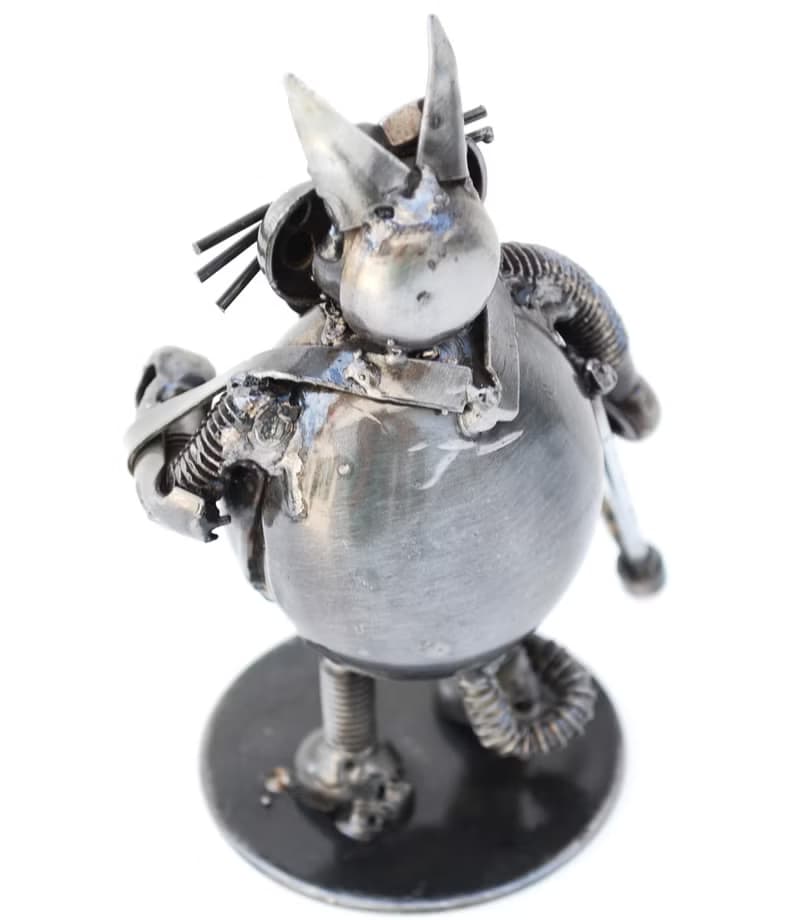 Cat Scrap Metal Sculpture, Gift For Anniversary, Wow Get Well Gift Sculptures