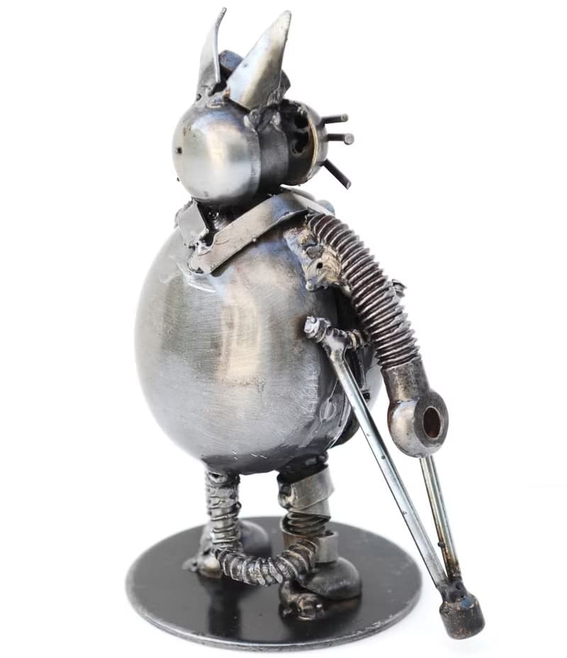 Cat Scrap Metal Sculpture, Gift For Anniversary, Wow Get Well Gift Sculptures