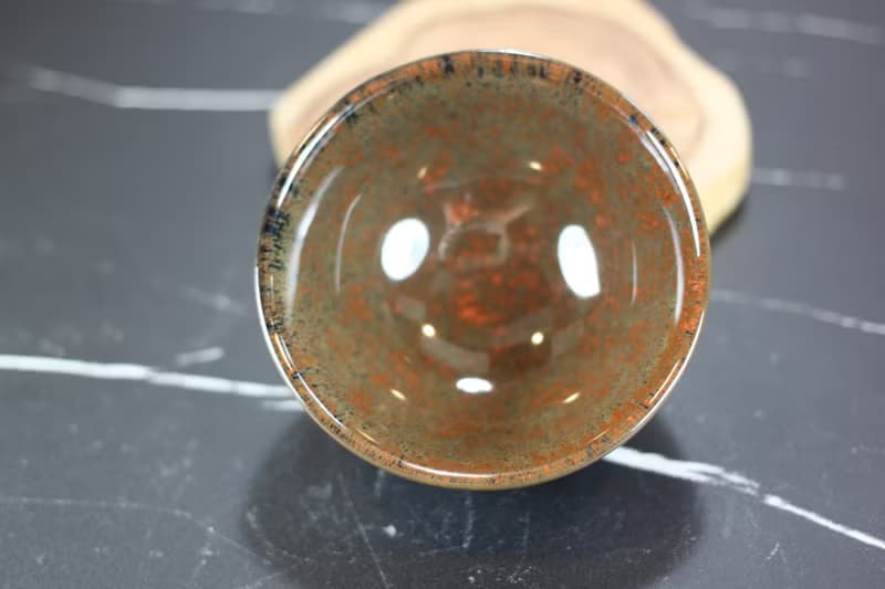 【送禮好物】薇紅 天目釉 圓滿茶杯 鶯歌陶藝名家葉敏祥作品