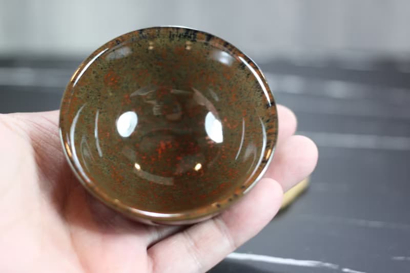 【送禮好物】薇紅 天目釉 圓滿茶杯 鶯歌陶藝名家葉敏祥作品