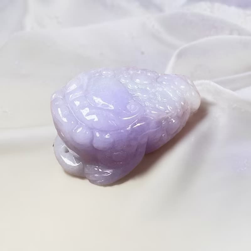 冰糯紫羅蘭翡翠三腳蟾蜍 | 天然緬甸玉翡翠A貨|送禮