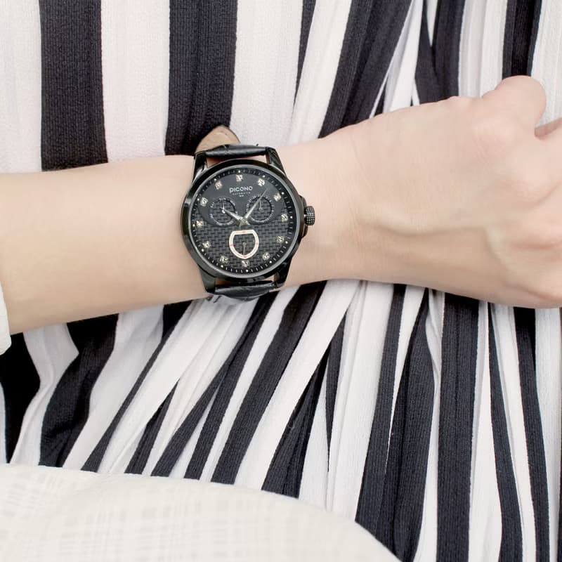【PICONO】編織三眼多功能系列手錶 / BK-4003