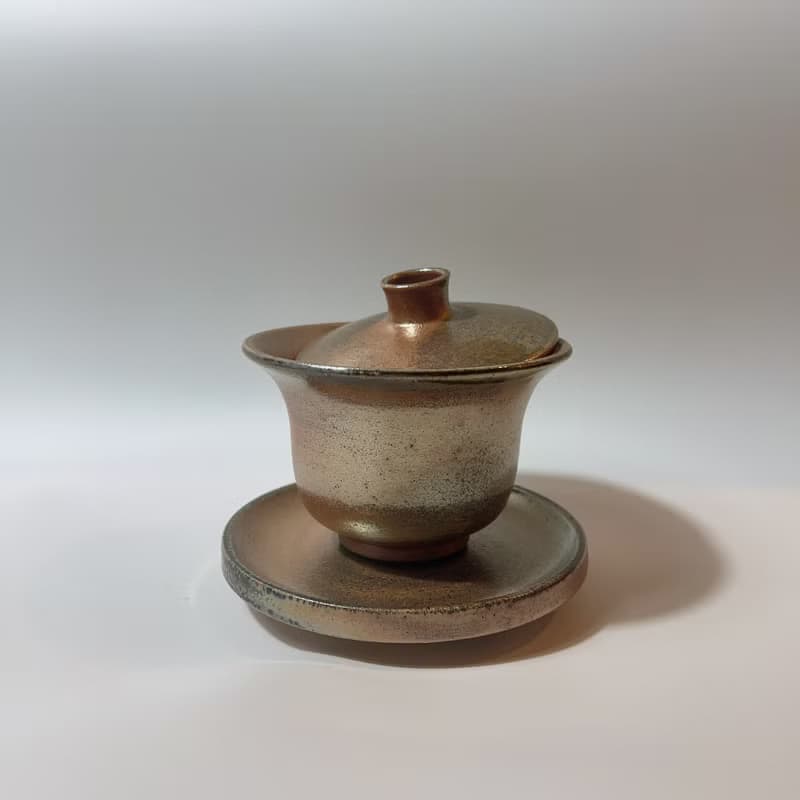 柴燒玫瑰金蓋杯 / 三才杯  / 小平凡手作