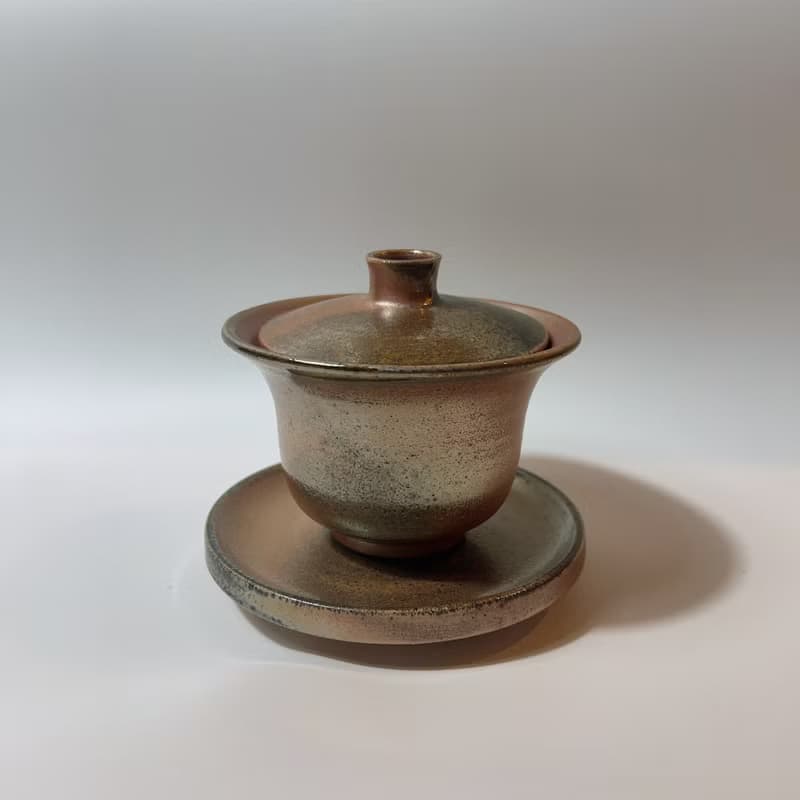 柴燒玫瑰金蓋杯 / 三才杯  / 小平凡手作