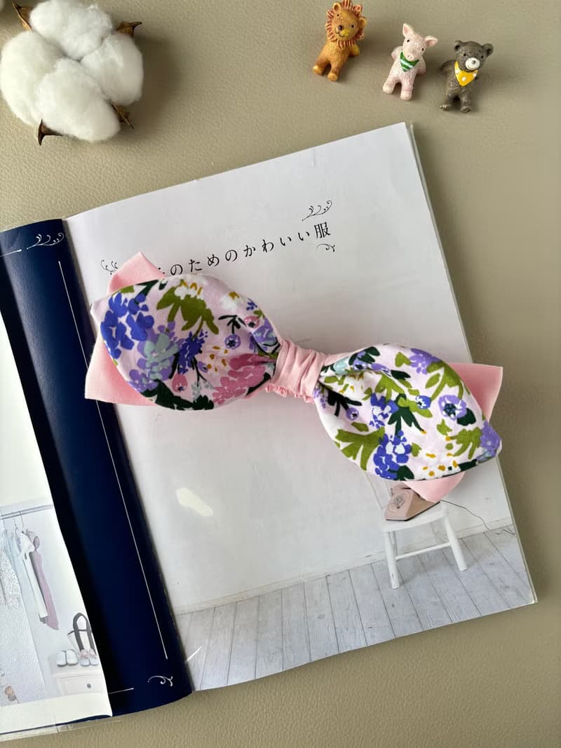 紫色花卉嬰兒髮帶 新生兒禮  彌月禮