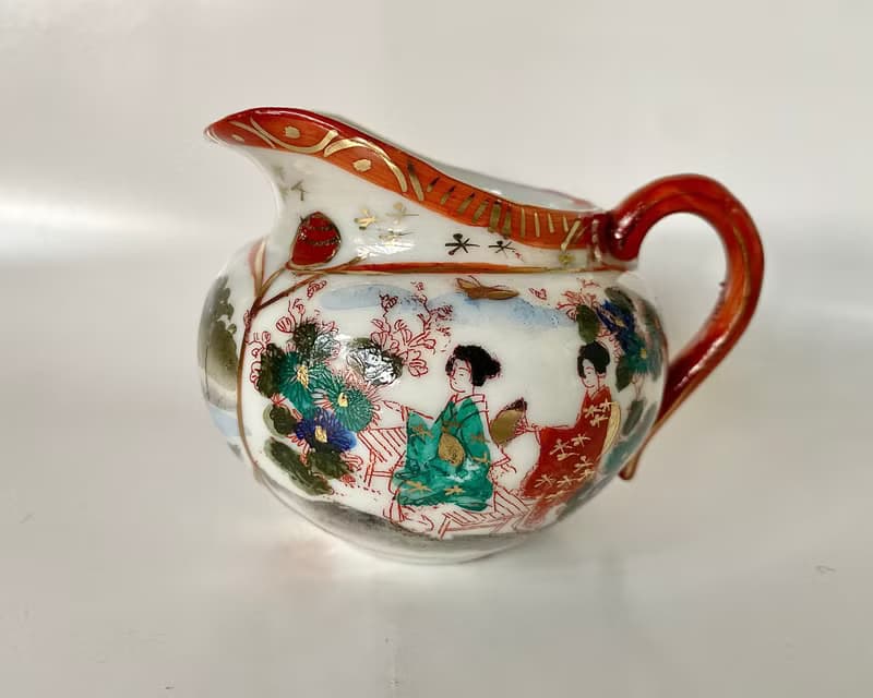 中國古董瓷器茶具三人份20世紀初中國手繪
