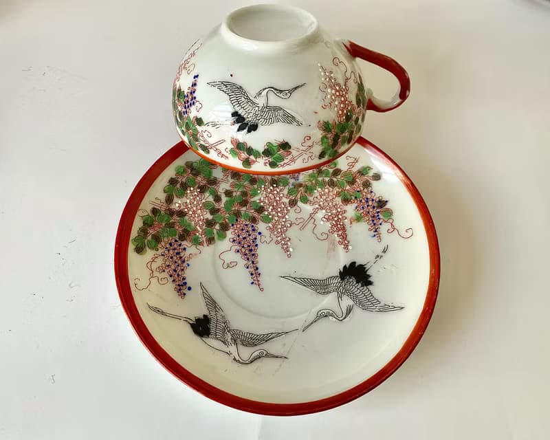 中國古董瓷器茶具三人份20世紀初中國手繪