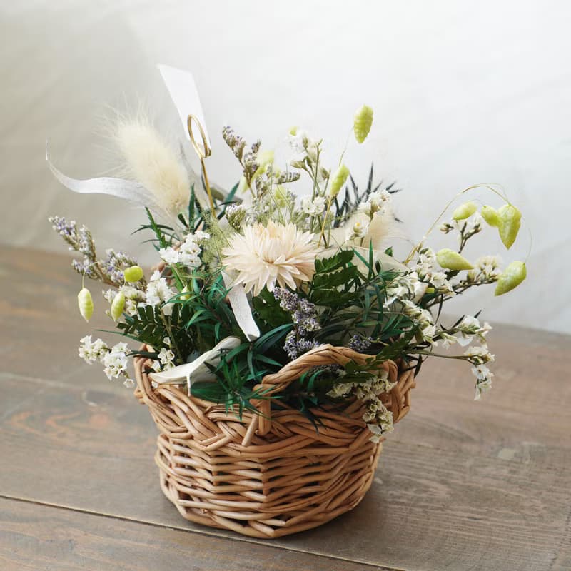 【籐籃系列】自然原野雙耳花籃