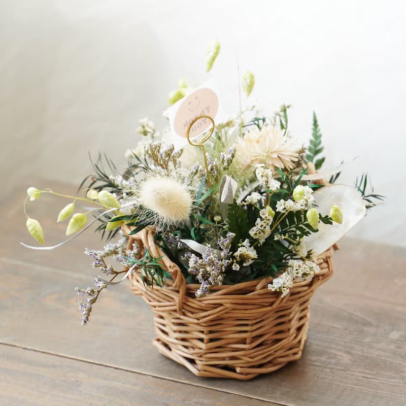 【籐籃系列】自然原野雙耳花籃