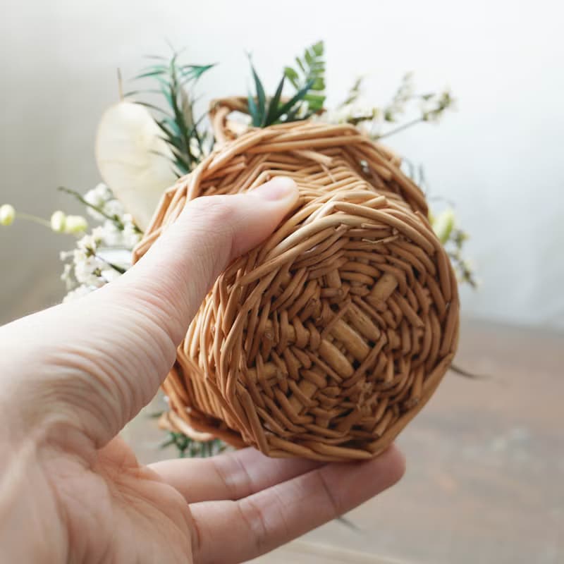 【籐籃系列】自然原野雙耳花籃