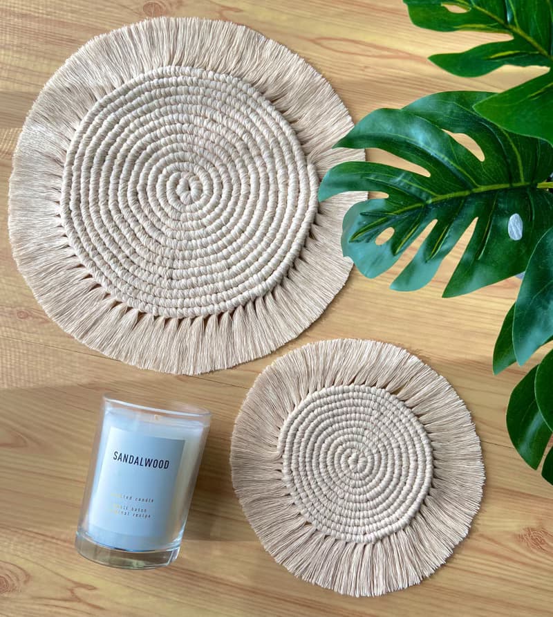Macrame/北歐INS手工編織杯墊