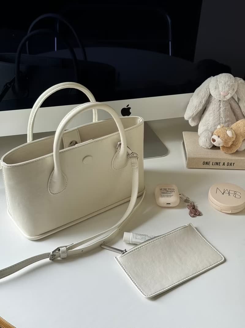 韓國 The Ally | SUNNY/MINI SUNNY BAG(附小袋)|白色|斜背包