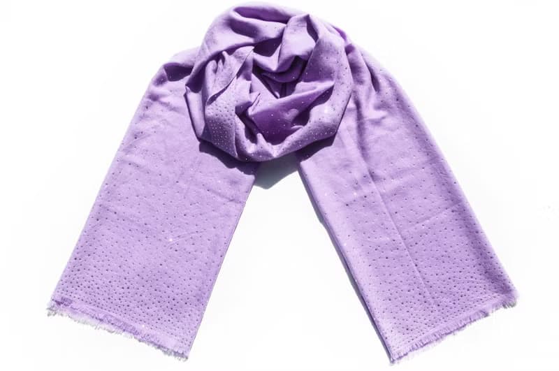 喀什米爾Cashmere 水鑽羊絨圍巾 純羊毛圍巾披巾 戒指絨披肩-星空