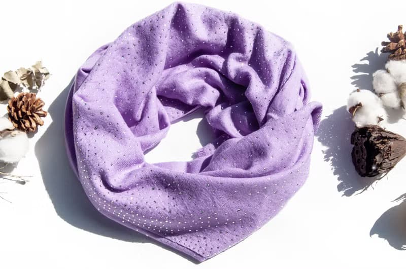 喀什米爾Cashmere 水鑽羊絨圍巾 純羊毛圍巾披巾 戒指絨披肩-星空