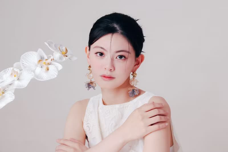 COR-DATE / 黑紫色花語 / 雙花球耳環