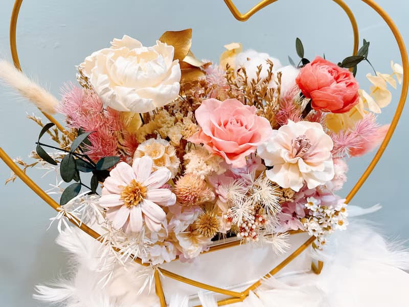 Miss。花謎 【只屬於你】愛心鐵藝花禮 桌花 盆花 開幕花禮 情人