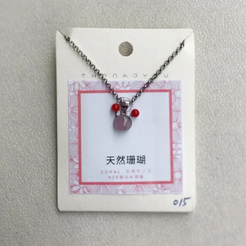 【出清品】天然粉珊瑚 | 純銀項鍊 | 孤品 | 快速出貨