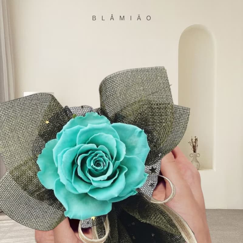 單支永生花束 - 蒂芬尼藍(玫瑰)