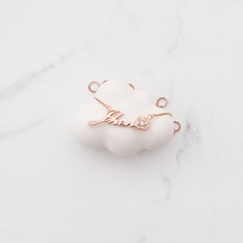 【姓名項鍊】中英文數字、符號 |純銀 × k金手工項鍊| 大員囡仔